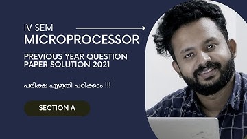 IV SEM MICROPROCESSORS- ARCHITECTURE AND PROGRAMMING PREVIOUS YEAR QUESTION PAPER SECTION A #bsccs