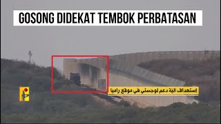 Truk BBM IDF Menjadi Api Unggun di Dekat Tembok Perbatasan