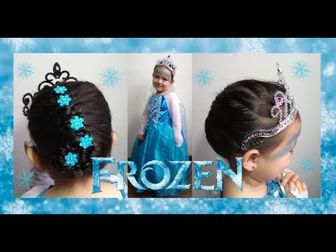 Peinado de la princesa Elsa de la película Frozen  Trenza cosida  despeinada  Tutoriais de penteado Penteados Hair hair
