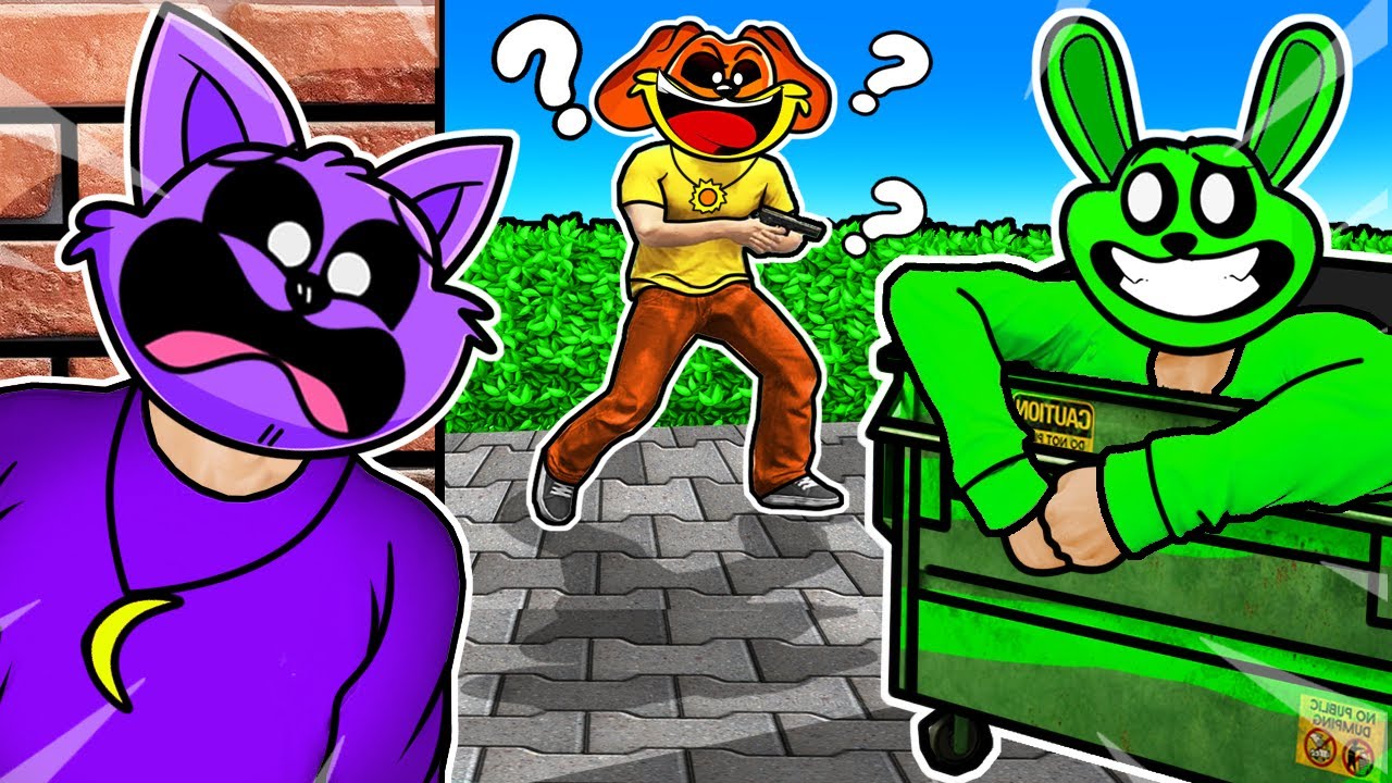 GTA V | Esconde-Esconde com DogDay, CatNap e os Smiling Critters