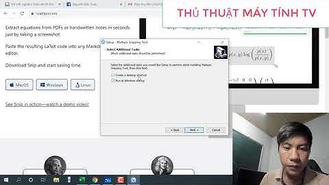 Cách cài đặt phần mềm mathpix word hóa nhanh word có mathtype