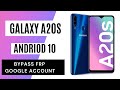 Samsung Galaxy A20s GOOGLE/FRP BYPASS |ANDROID 10 (Without PC) |Latest Security 2021