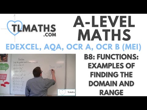 A-Level Maths: B8-03 Functions: Examples of Finding the Domain and Range