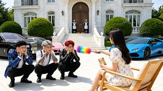 All avoid four brutal CEOs, a village girl tames them and is spoiled as princess.