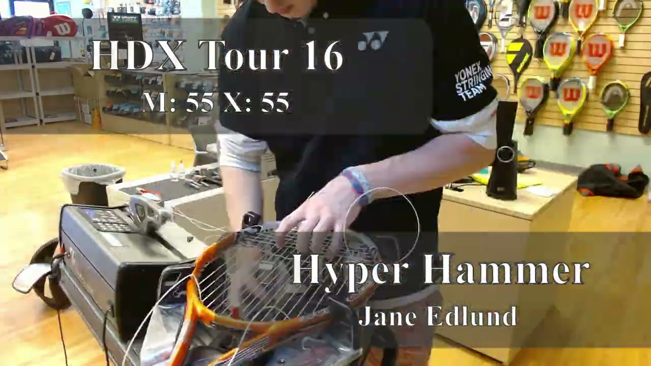 Time Lapse: How to String a Wilson Hyper Hammer Tennis Racquet (Jane Edlund) (#2)
