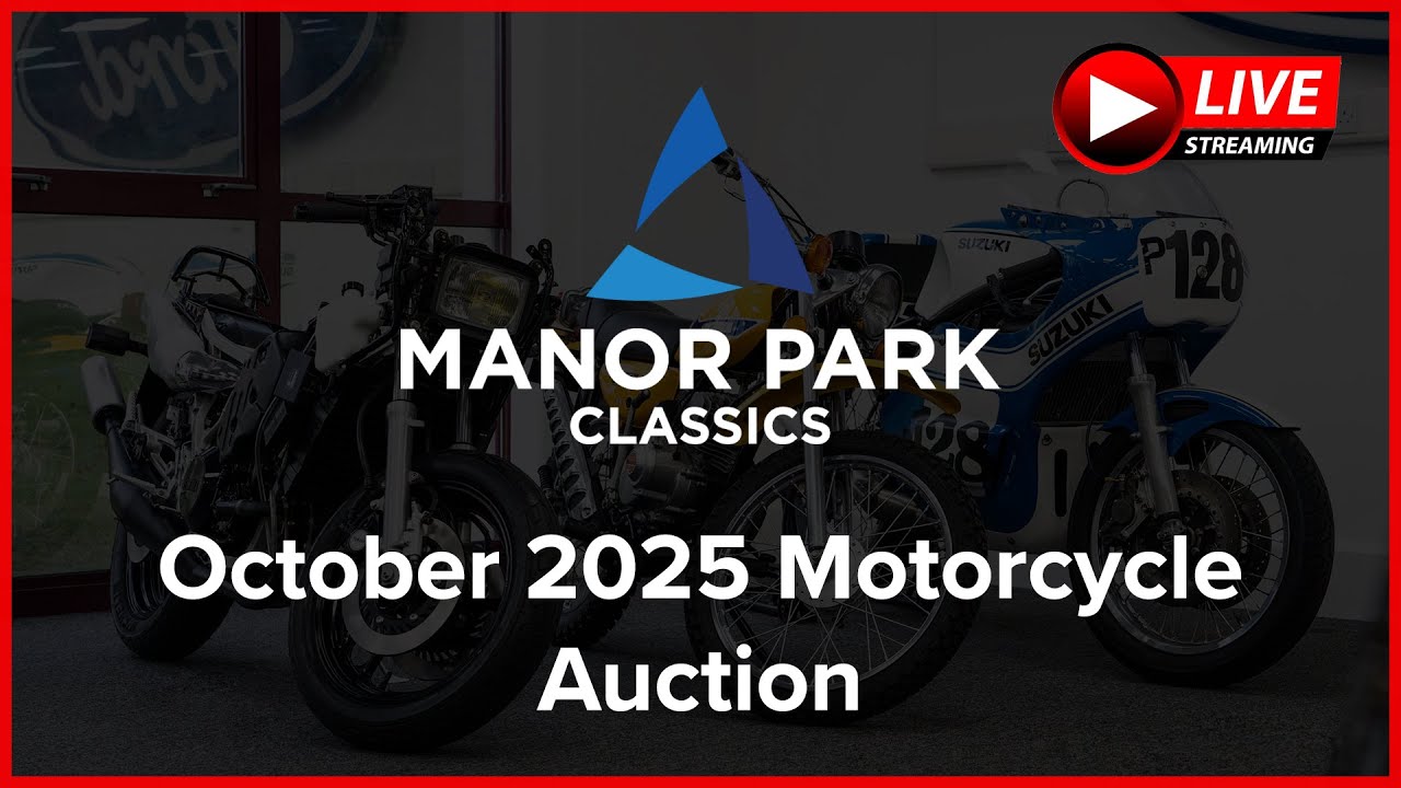October Motorcycle Auction Live Stream Manor Park Classics