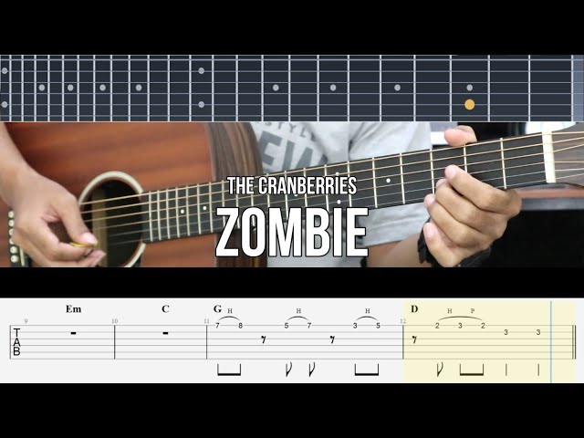 Zombie - The Cranberries | EASY Guitar Tutorial - Guitar Lessons TAB class=