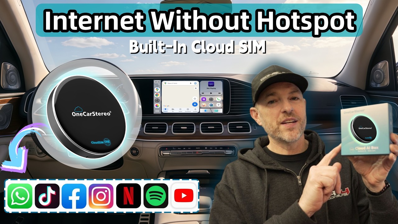 OneCarStereo Cloud AI Box | Built-In Cloud SIM, Streaming
