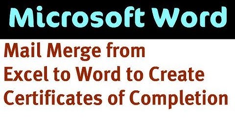 Mail Merge with Word 2007