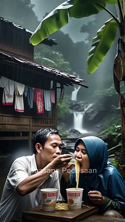 Romantisnya suami suapin istri makan pas hujan #automobile #rainoundforsleep #videoshort