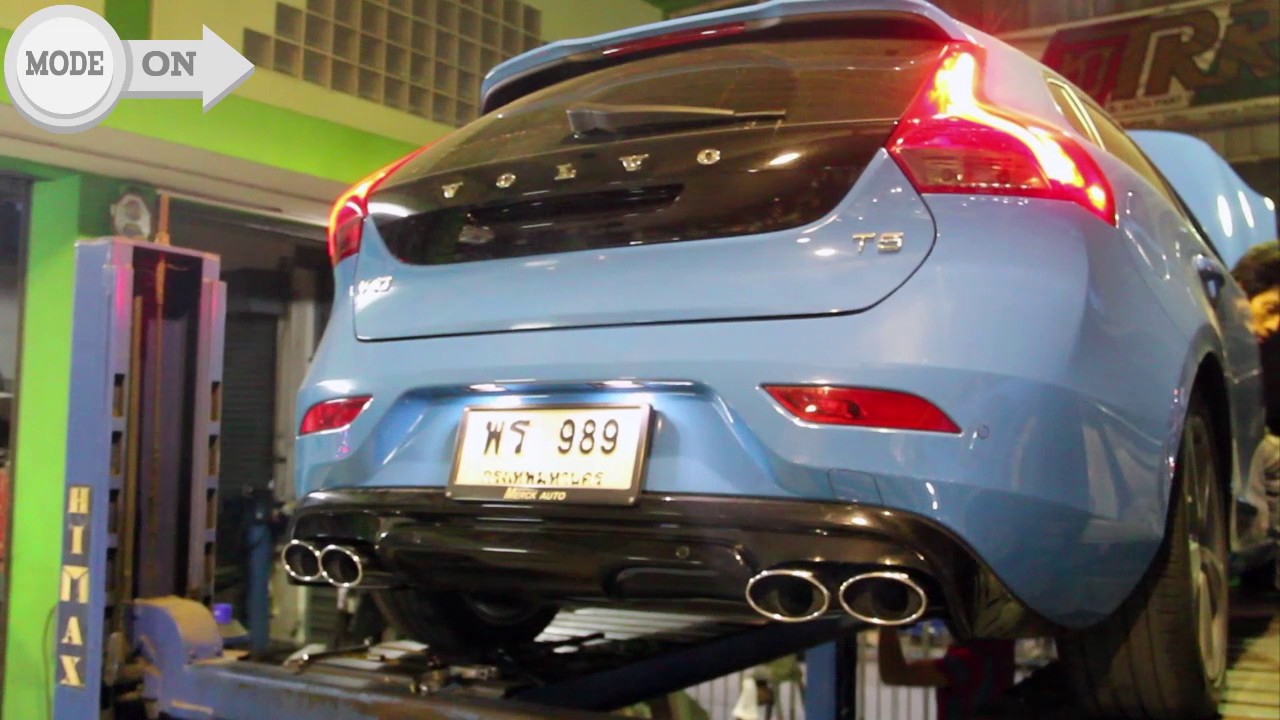 Volvo V40 T5 2.0 AT Down pipe & center Exhaust pipe & Valve - YouTube