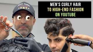 Investing in Your Curly Hair 😎 Elevating Men&#39;s Haircuts to High-End Fashion on YouTube 💯