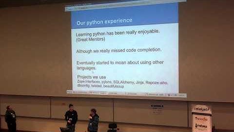 Kiwi Pycon 2012 Lighting talk - Brendan Cooper and Sam Bailey