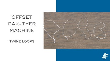 Tufting Twine Loops Pak Tyer Offset Tying Machine
