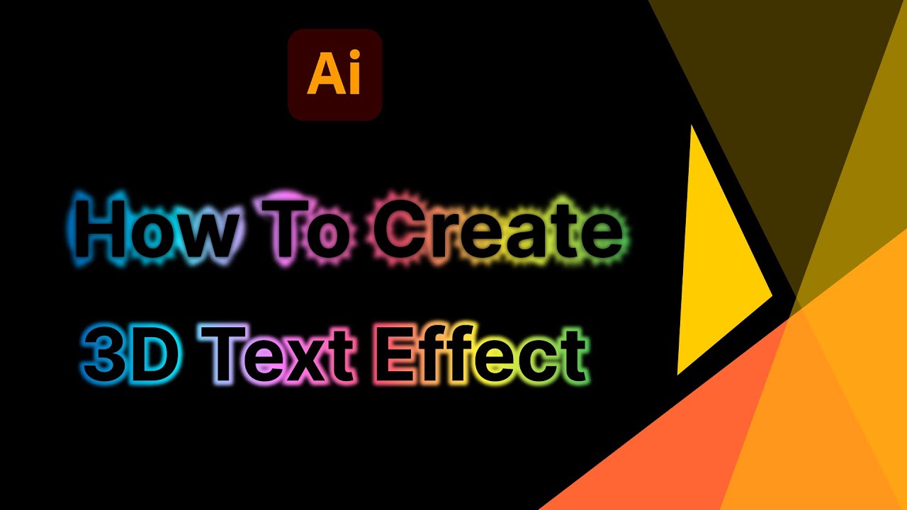 How to Create Modern 3D Text Effect in Illustrator | Adobe Illustrator ...