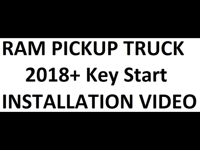 START-X RAM PICKUP TRUCK 2018+ KEY START