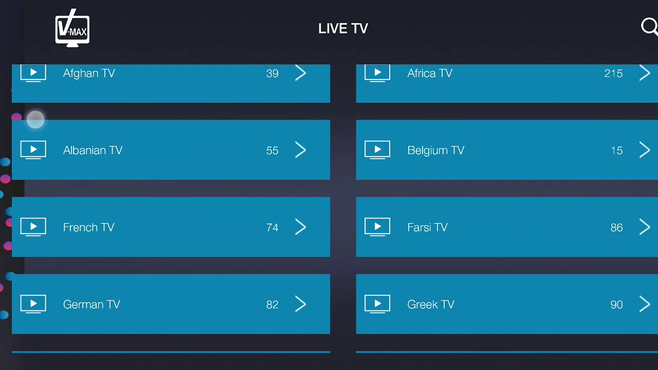 Arabic IPTV VMAX world channels 40 countries 5000+ channels 10000+ VOD