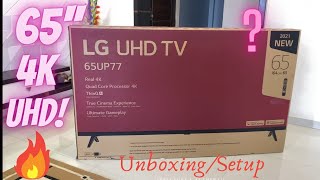 New 65 inches LG 4k UHD TV || UP7750\40 || Latest 2022 || Unboxing and Setup ||video quality test
