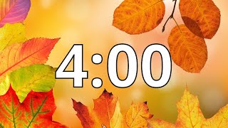 Famous 4 Minute Autumn/Fall  Countdown Timer With Music and Alarm (Simple Beep) Wealth