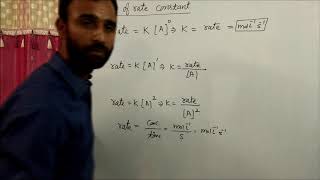 Units of Rate Constant | zero order | first order | second order |third order | nth order reaction |