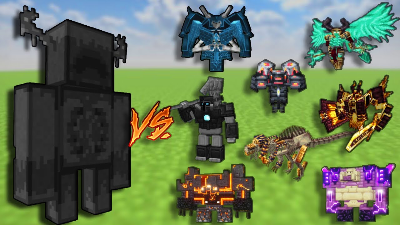 NETHERITE WARDEN Vs L_Ender 's Cataclysm Mobs and EEEAB's Mobs | Minecraft Mobbattle