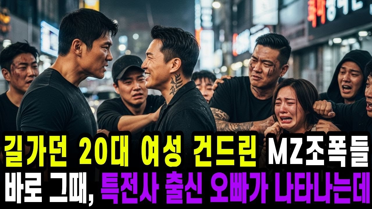 길가던 20대여성 건드린 MZ조폭들, 바로 그때 특전사 출신 오빠가 나타나는데