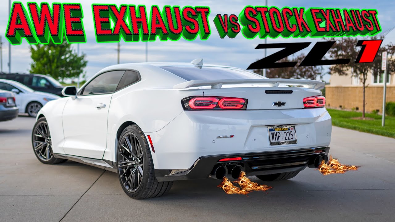 AWE TRACK EDITION VS STOCK CAMARO ZL1 NPP EXHAUST COMPARISON!!!! **LOUD**
