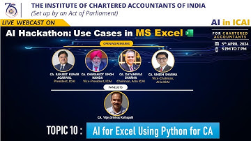 Hackathon 1: Series 1 - Use Case 10 | AI for Excel using Python | CA Vijay Srinivas Kothapalli