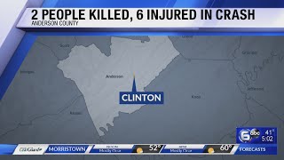2 killed, 6 injured in Anderson County van crash