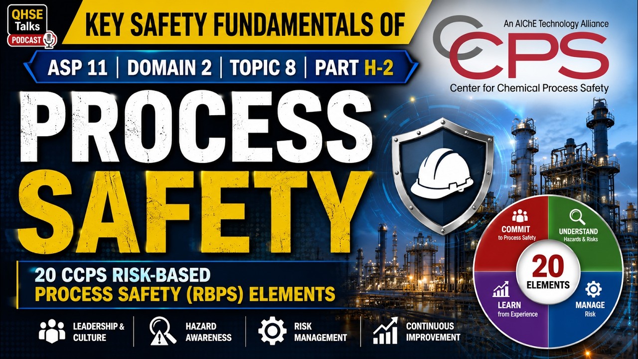 ASP 11 Domain 2 Topic 8 Part H-2 | 20 CCPS Risk-Based Process Safety (RBPS) Elements | CSP & ASP