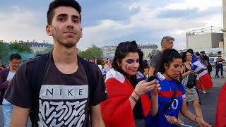 Finale Coupe du monde et France gagne. 15 juillet 2018 Paris HQ 4K