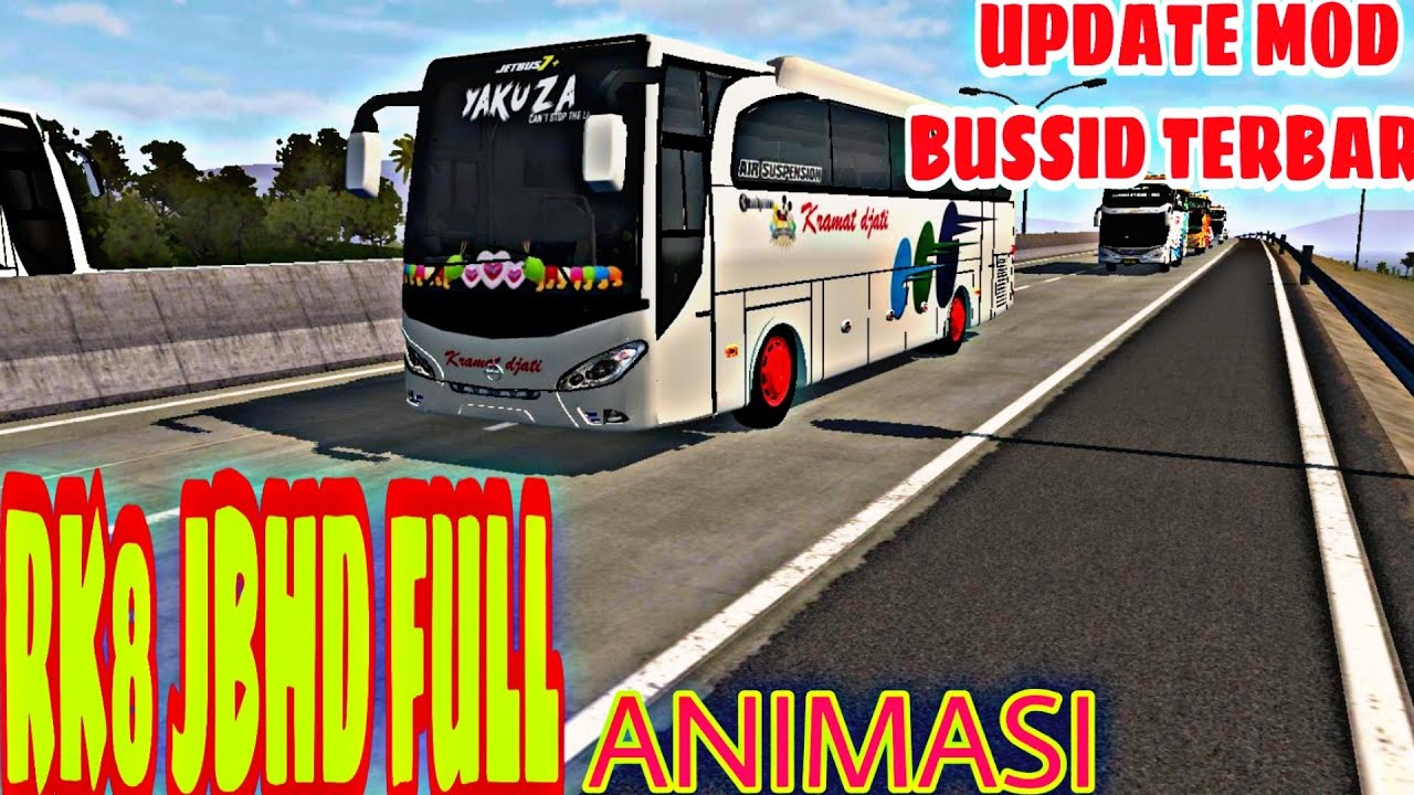 MOD BUSSID TERBARU HINO RK8JBHD FULL ANIMA YouTube