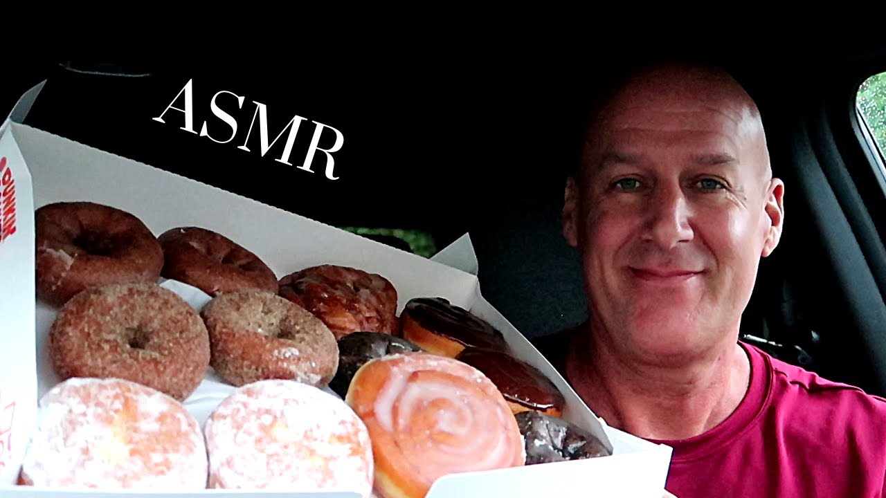 ASMR: DUNKIN' DONUTS AND RELAXING RAIN SOUNDS~SOFT SPOKEN