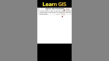 Spatial Relationships in GIS, Eight spatial relationships In GIS SHORTS in HINDI URDU