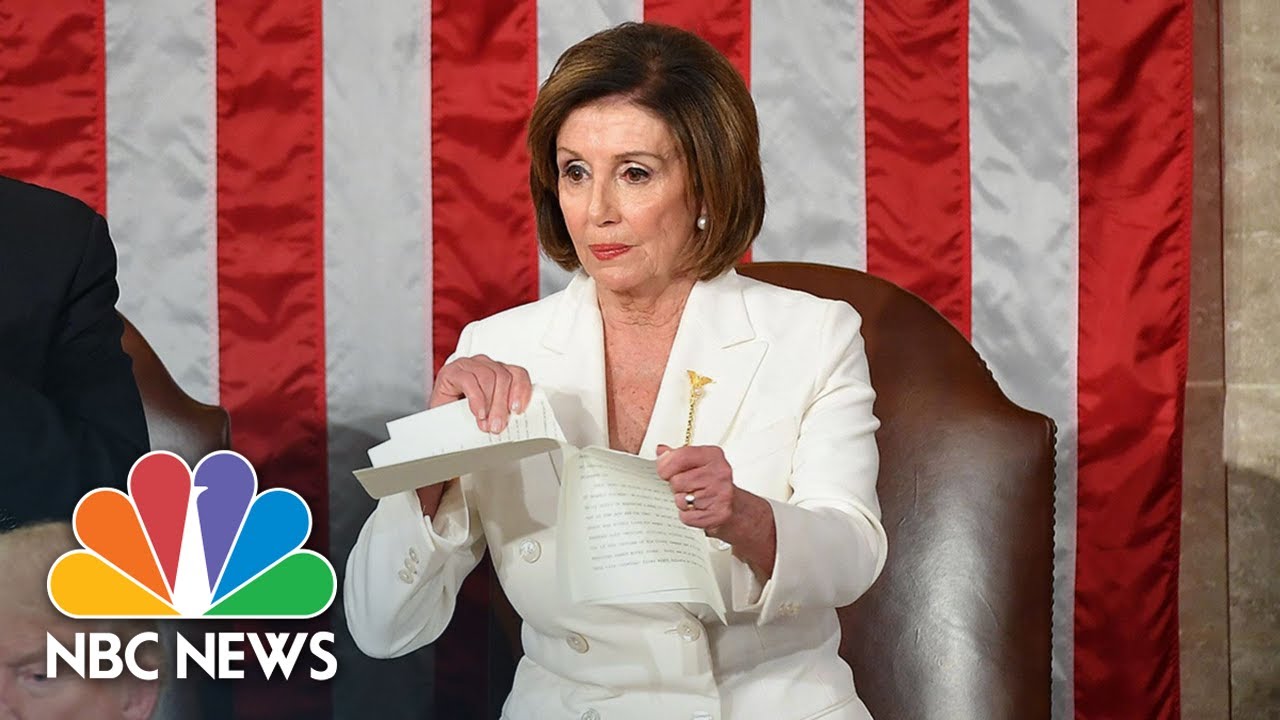 Download Watch Nancy Pelosi Rip Up Copy Of President Donald Trump’s State Of The Union Speech | NBC News