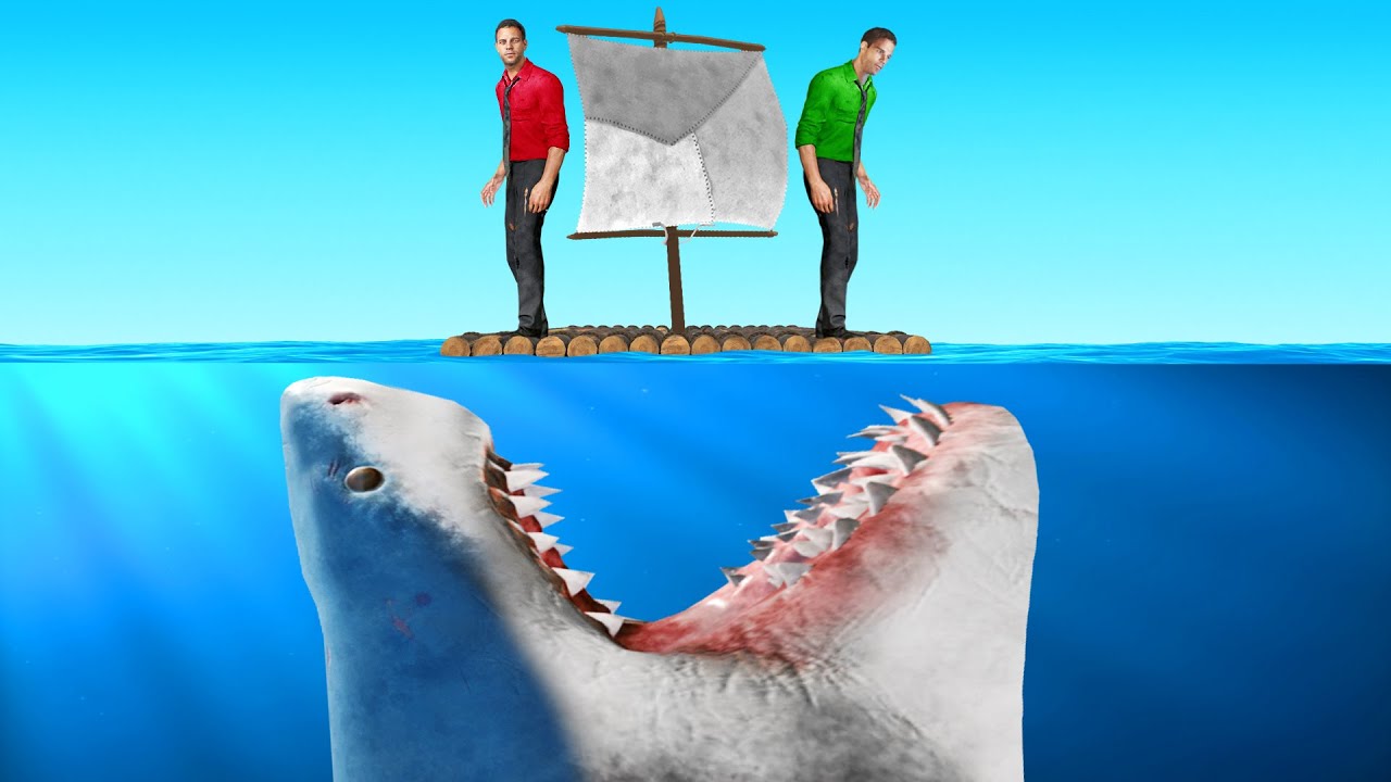 We Literally Got Attacked By A GIANT SHARK! (Stranded Deep #6)