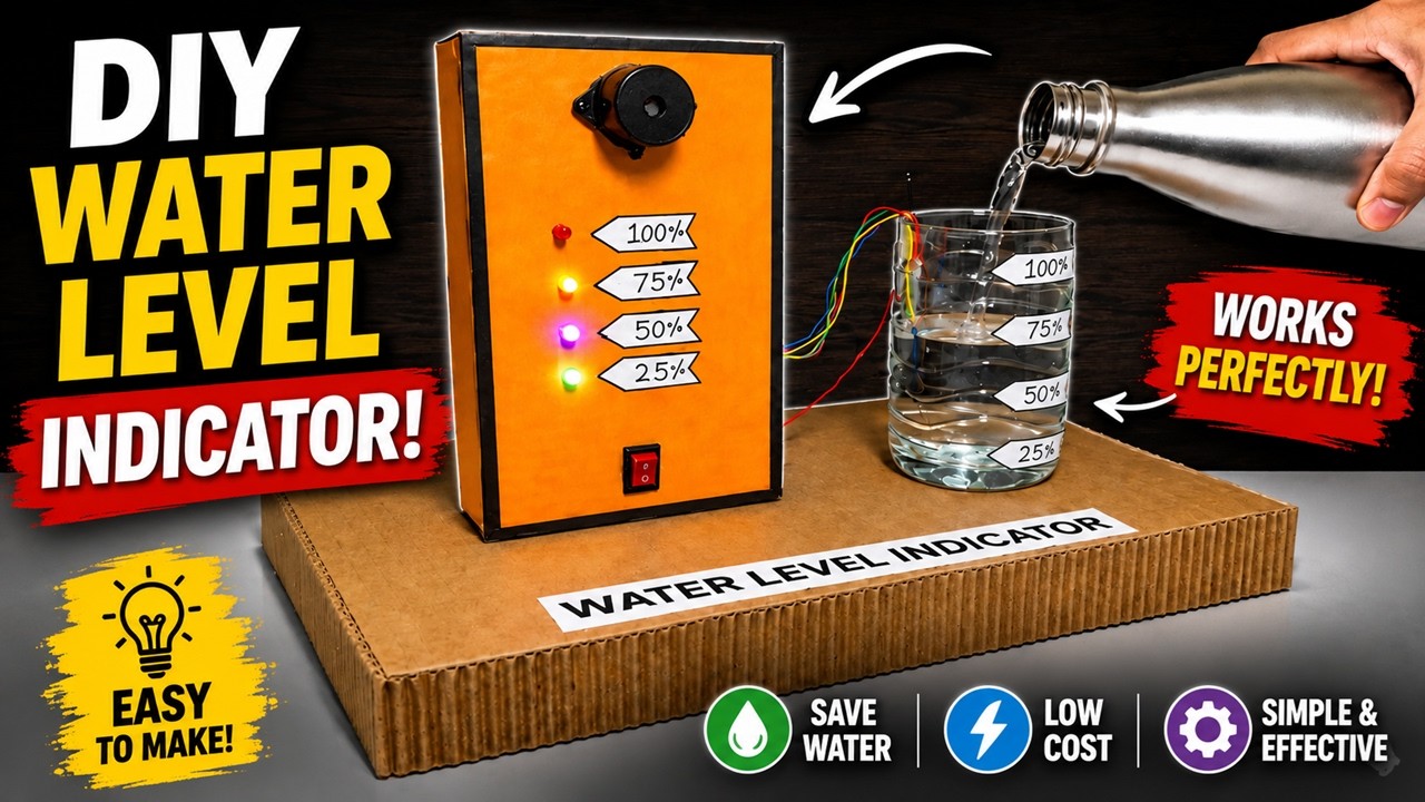 water level indicator (alarm) working model (smart) for science project ...