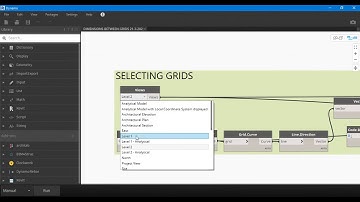 (1)- Dynamo code to draw dimensions between grids in Revit.