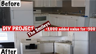 DIY SMALL KITCHEN MAKEOVER ON A BUDGET| UNDER $300| AFFORDABLE| DECORATING IDEAS| REMODEL| PAINT