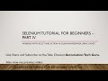 Selenium Tutorial for Beginners – Part 4