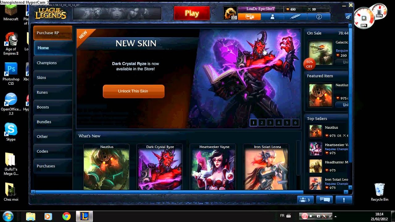 Lol- How to get 400 RP for free - YouTube