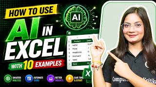 Excel AI Tutorial 🔥 | AI in Excel with 10 Real Examples | Excel AI Features Explained in Hindi