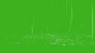 rain green screen with sound | Rain Drops Fall in Puddles | HD 30min Screen Effect