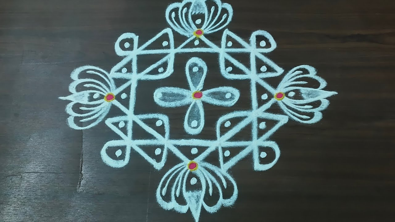 5*5 புள்ளியில் அனைவரும் ஈசியாக போடக் கூடிய குட்டி சிக்குகோலம்#dailyrangolivideo#muggulu#indiakooalm