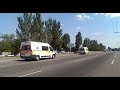 Колонна скорых в аэропорт Днепр, 3.08.14, 15:05