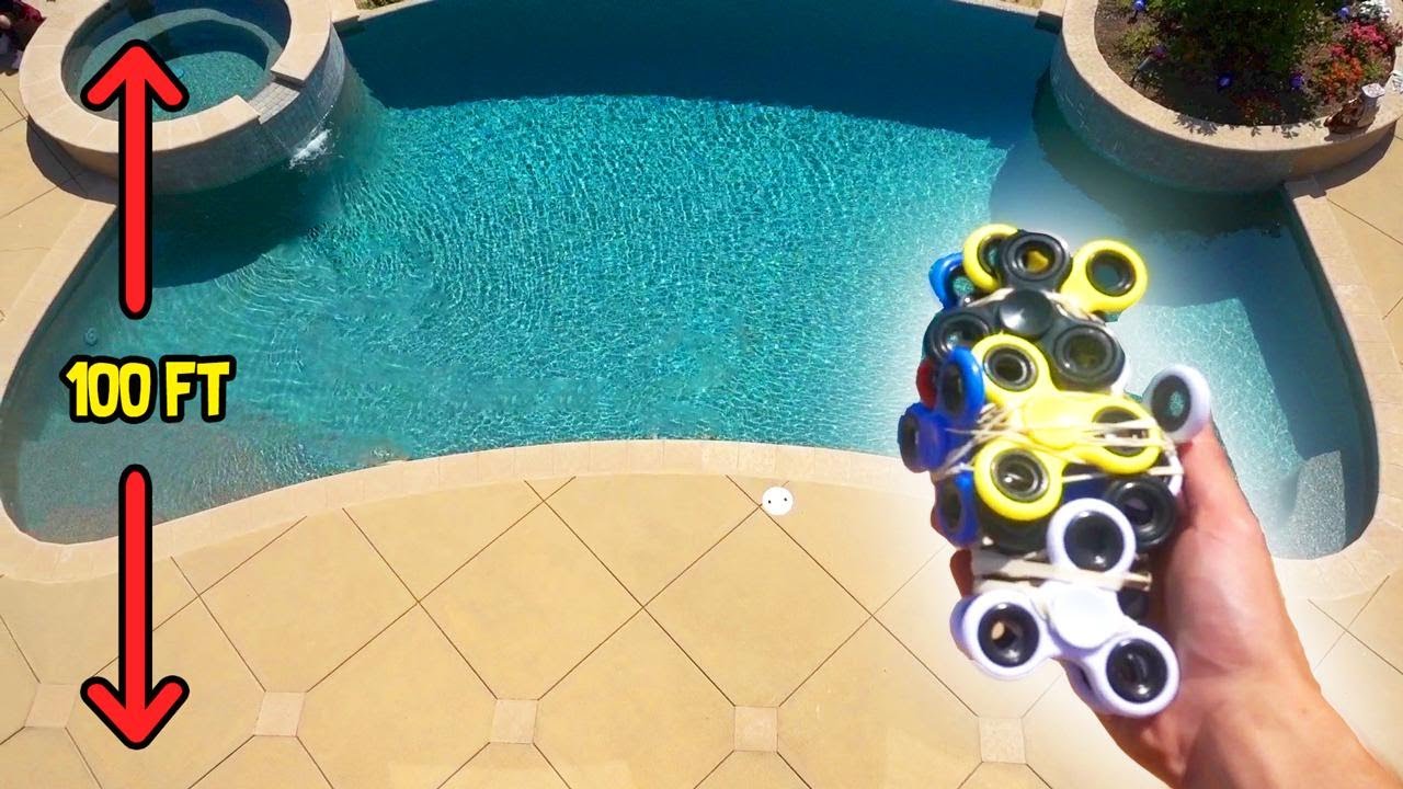 CAN FIDGET SPINNERS PROTECT MY IPHONE FROM 100FT DROP?! | FaZe Rug