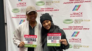 Gabby Thomas, Tara Davis Before 300m And Long Jump At New Balance Indoor Grand Prix