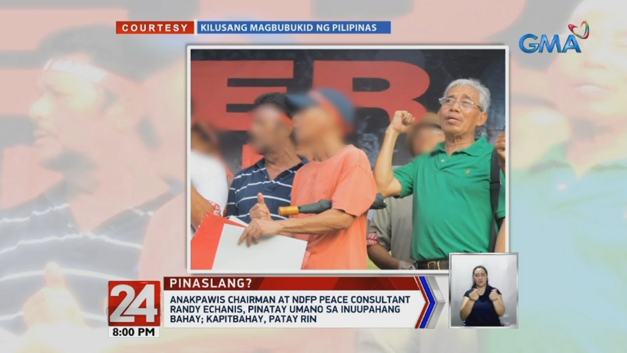 24 Oras: Randy Echanis, Anakpawis chair at NDFP peace consultant, pinatay umano