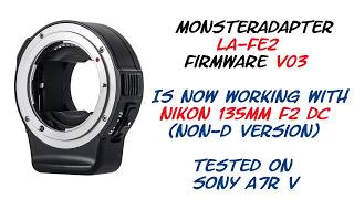 Sony a7R V + MonsterAdapter LA-FE2 + Nikon AF 135mm F2 DC (non-D Version) - Read the description