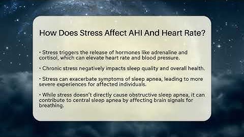 How Does Stress Affect AHI And Heart Rate? - Sleep Apnea Support Network